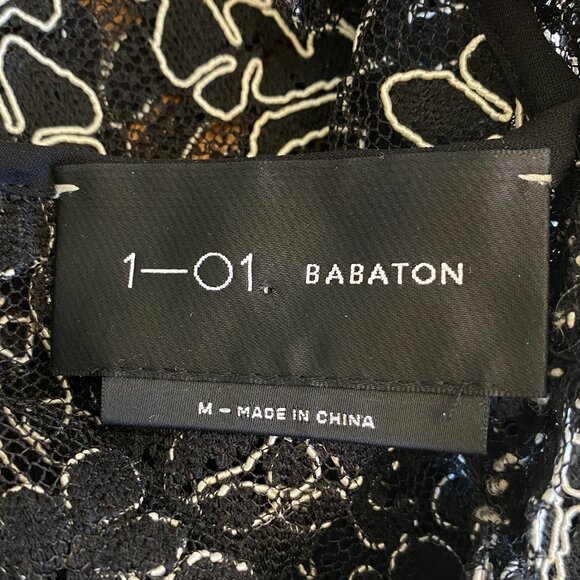 Babaton Aritzia Sheer Mesh Floral Lace Cami Tank Whimsigoth Dark Fairy Sexy Sz M - Picture 14 of 15